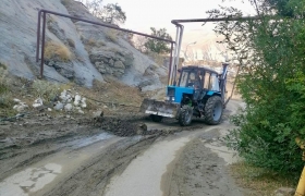 В селе Мехельта отремонтировали автодороги после ливневых дождей  