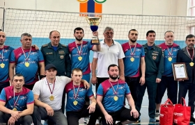 Команда ПЧ №45 села Мехельта стала победителем республиканских соревнований по волейболу среди подразделений МЧС