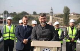 Магомед Рамазанов принял участие в открытии моста через Сулак после капитального ремонта